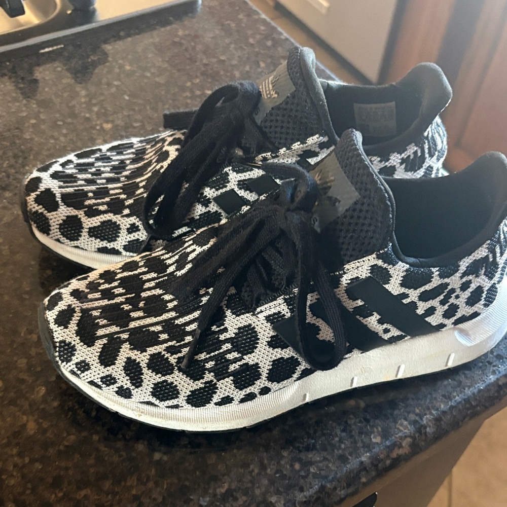 adidas Black and White Athletic Shoes